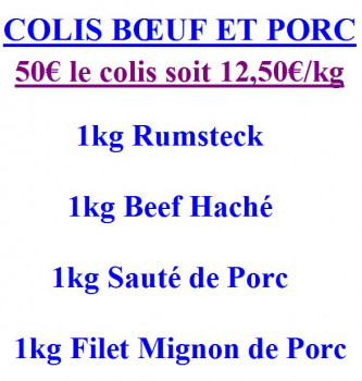 Colis bœuf et porc