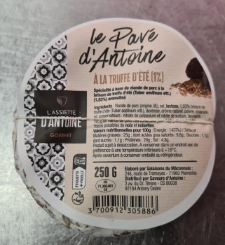 Pavé de saucisson à la truffe