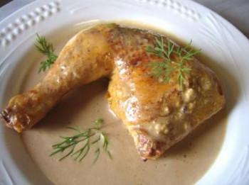 Cuisse de poulet à la crème (mini 10 pers)