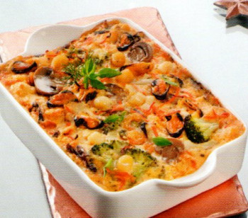 Gratin de fruits de mer (maison)