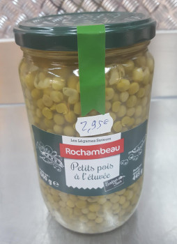 Conserve petits pois (445g net égoutté)